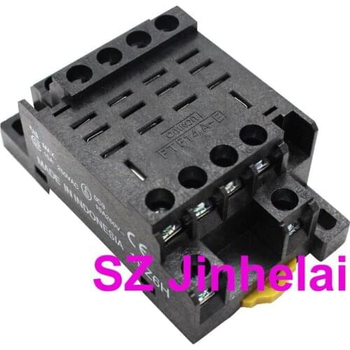 10pcs OMRON PTF14A-E Authentic Original RELAY SOCKET(Applies to LY4N-J HH64P)