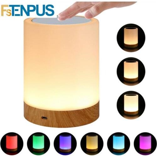 Rechargeble Led Touch Night Light Innovative Little Nightlight Table Bedside Nursing Lamp 6 Colors Light adjustable Night Lamp