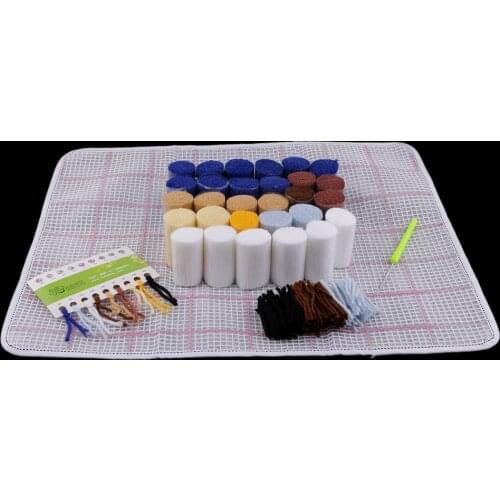 Bear Latch Hook Complete Kits For Pillow Mat Sofa Cushion Carpet Rug Making