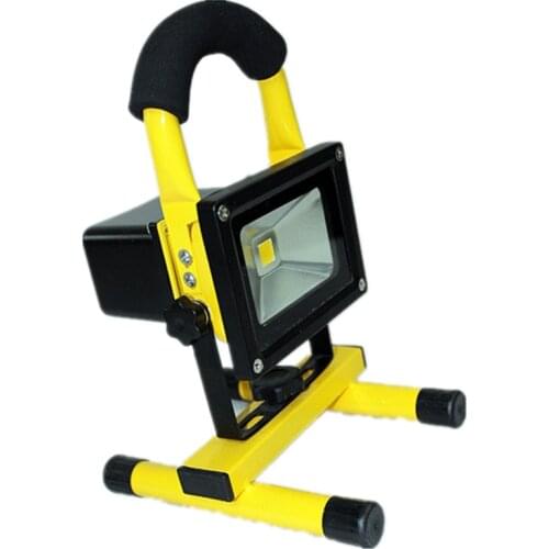 Portable floodlight Led 10w rechargeable Emergency Light waterproof white flashlight For outside Camping lamp with charger