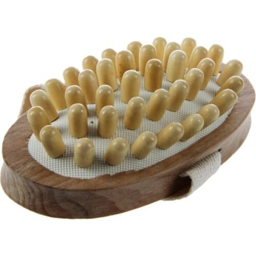 Hand-Held Natural Wood Wooden Massager Body Brush Cellulite Reduction