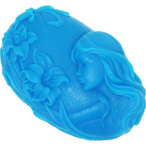 The Flower Beauty Girl Silicone Soap mold DIY Handmade Craft 3d soap molds S264