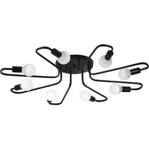 Modern minimalist wrought iron living room ceiling lamp creative personality bedroom room studyroom lamp Nordic LED ceiling lamp