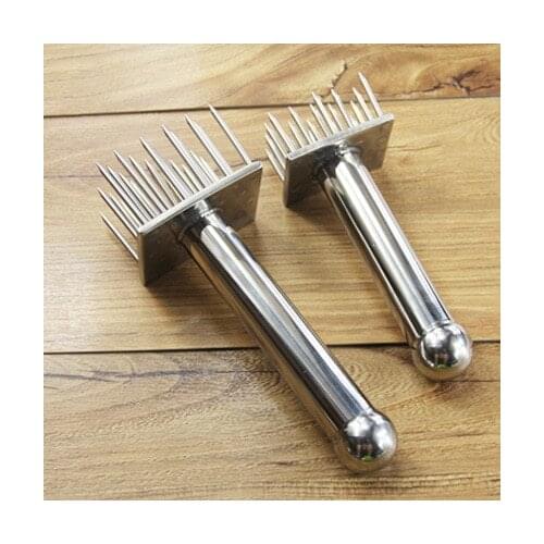 Stainless Steel Meat Tenderizer Pigskin Tool Loose Meat Professionl Needle Steak Beef Cooking Baking Kitchen Accessories LA462