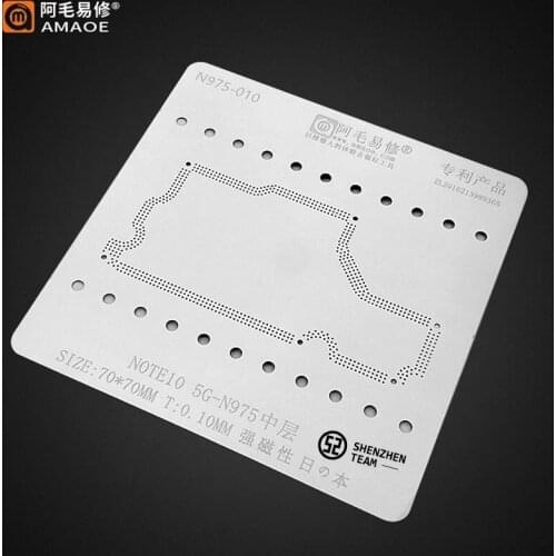 AMAOE Stencil N975-010 For Samsung Note10 5G-N975 Middle BGA Reballing Stencil Tin Planting Net Welding Template Soldering