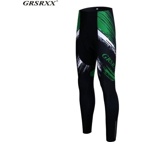 GRSRXX Cycling Pants MTB Cycling Trousers Mens Shookproof Breathable Bicycle Team Cycling Tights 5D Gel Pad Cycling Bib Pants