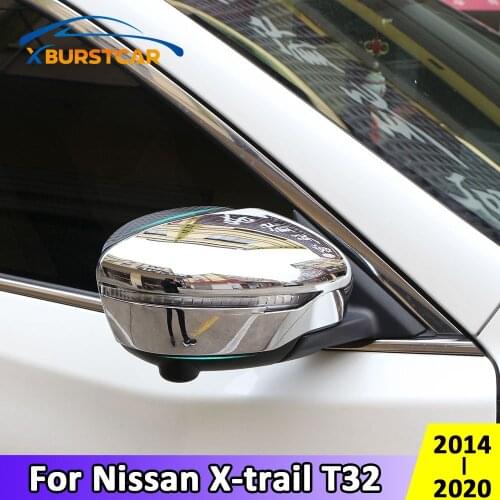 Xburstcar For Nissan Xtrail X-Trail T32 2014 - 2020 ABS Chrome Car Rearview Mirror Cover Rear View Mirror Strips Accessories
