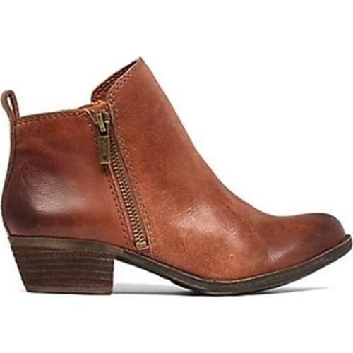 Short boots ladies 2020 winter fashion British short ankle boots zipper square heel high heel non-slip boots ladies shoes