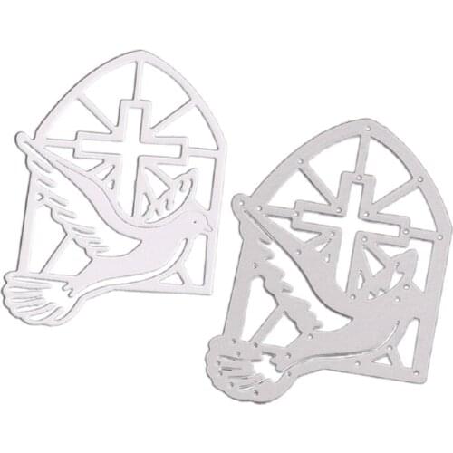 066E Pigeon Cross Metal Cutting Dies Stencil DIY Scrapbook Album Paper Card Template
