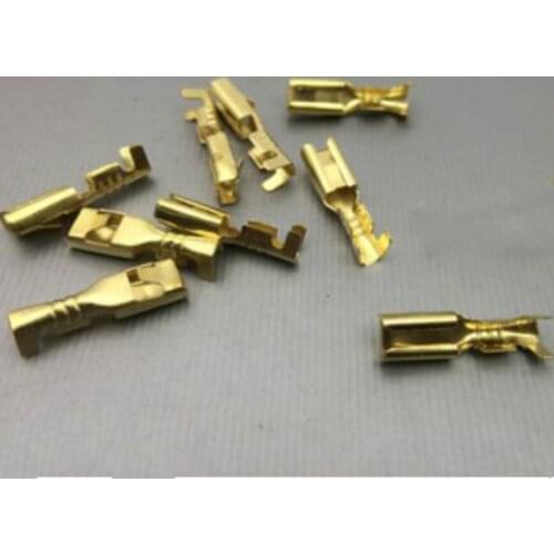 100Pcs 2.8 Square Plug Spring Thorn Plug Spring Connector 2.8mm Female Cold Press Terminal Block 2.8 Plug Reed