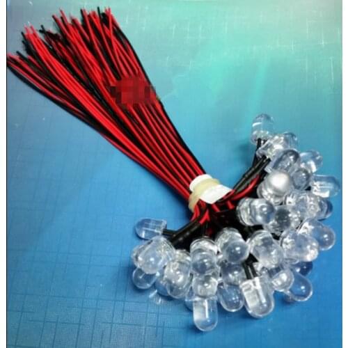 12V with a line of light-emitting tube 10mm white hair blue light beads 12 volt LED light emitting diode line 20CM Lamp Bulb