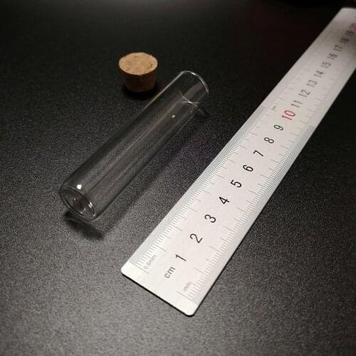 24Pcs 18x80mm 13ml Flat Bottom Empty DIY Mini Wishing Glass Storage Bottles Test Tubes with Cork Stoppers Jars Craft Container