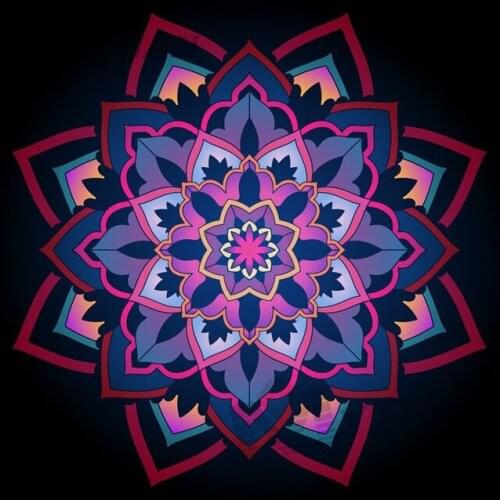 5D DIY Full Drill Diamond Painting Cross Stitch Kits,Mandala Pattern Rhinestone Diamond Embroidery Mosaic Needlework Home Decor