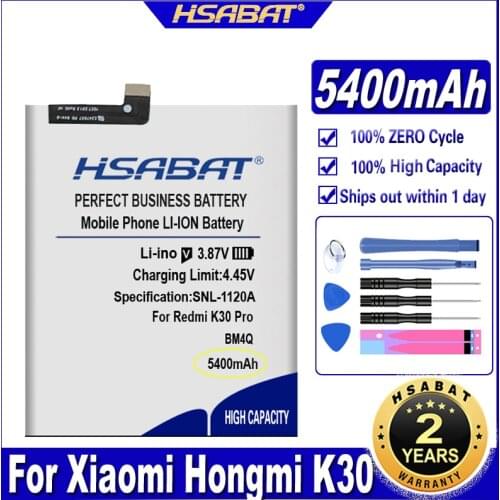 HSABAT BM4P BM4Q 5000mAh-5400mAh Battery for Xiaomi Hongmi K30 Redmi K30 Pro Mi Poco F2 Pro Batteries