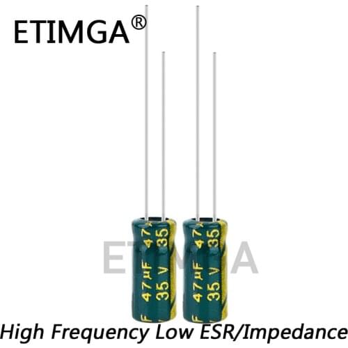 20PCS/LOT Low ESR/Impedance High Frequency 35v 47UF Aluminum Electrolytic Capacitor Size 5*11 47UF35V 20
