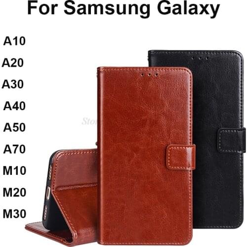 Free ShippingFor Samsung Galaxy M10 M20 M30 M205F Cover Leather Phone Case For Samsung A10 A20 A30 A40 A50 A70 A305F Wallet Case
