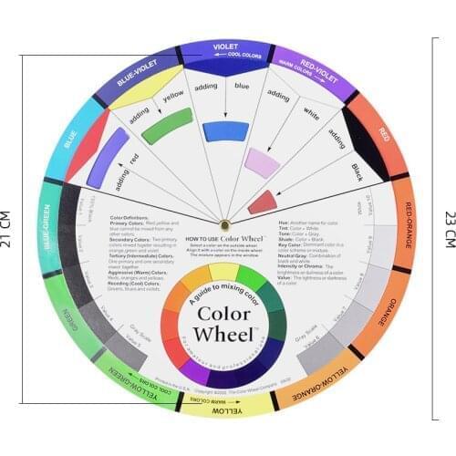 Disco De Cores Circulo Cromático Color Wheel Grande 23cm Chromatic Disc Circle Color Large 23cm wheel
