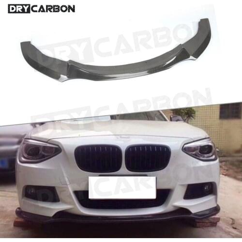 For 1 Series Carbon Fiber Front Bumper Lip Spoiler for BMW F20 116i 118i 125i M135i M Sport 2012-2015 Car Styling