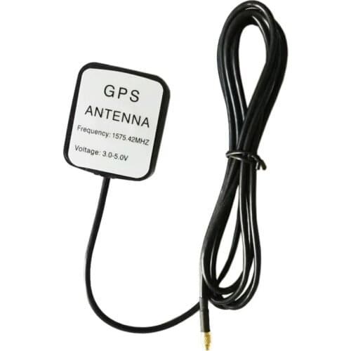 GPS Active Antenna 2 meter RG174 Cable Waterproof 1575.42MHz 28dB LNA Gain Low Noise Amplifier MMCX Connector for Car Use,3-5VDC