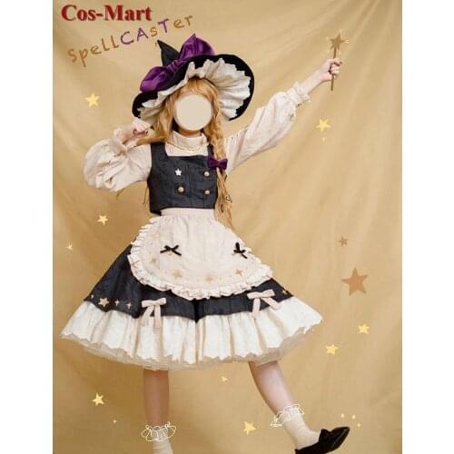 Game Touhou Project Kirisame Marisa Cosplay Costume Cute Maid Uniform Full Set Female Activity Party Role Play Clothing S-XL