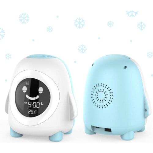 Creative LED Alarm Clock with Temperature Detector & Sleeping Training Digital Smart Wake Up Night Light Alarm Clock For Kids