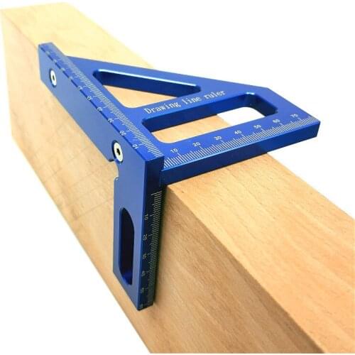 Woodworking Ruler Square Layout Miter Triangle Ruler 45 Degree 90 Degree Metric Gauge Fnicel Measure Tools Woodworking Tools