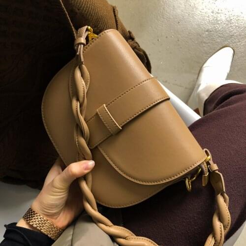 OUSSON New Design Small Square Leather One-Shoulder Bag Exquisite Female Retro Crossbody Bag Fashion Underarm Bag For Woman