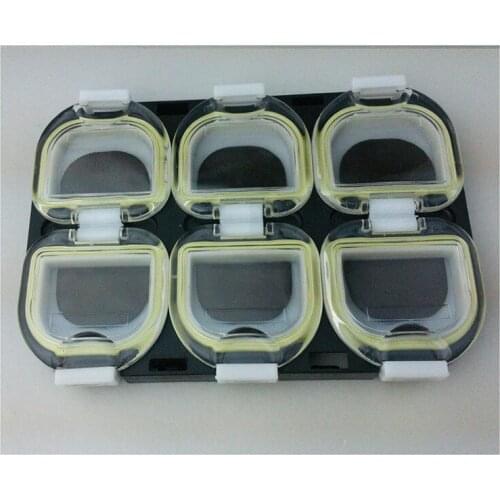 Mini Waterproof Fishing Tackle Box Hook Lures Fishing Storage Case with Magnet 6 Compartments 2 Colors