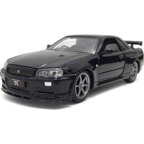 New Nissan Skyline Ares GTR R34 Diecasts & Toy Vehicles Metal Toy Car Model High Simulation Pull Back Collection Kids Toys