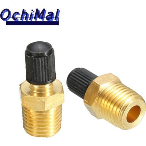 New 1/4 Inch NPT Solid Nickel Plated Brass Air Compressor Tank Fill Valve 6.35mm Male NPT Standard Thread Core Rated To 200psig