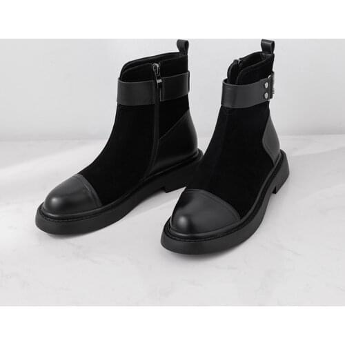 New style Genuine leather Martin boots Womens boots The European Autumn and winter Female boots cowhide Womens shoes