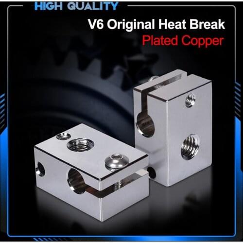 V6 Plated Copper Heater Block Original For E3d V6 J-head Hotend 3D Printer Parts Heat Block for Sensor BMG Extruder Titan