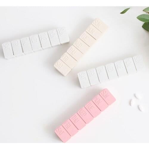 Portable Mini Pill Case Portable Travel Pill Box Independent Lattice Weekly Medicine Storage Drug Tablet Dispenser 3Colors PP