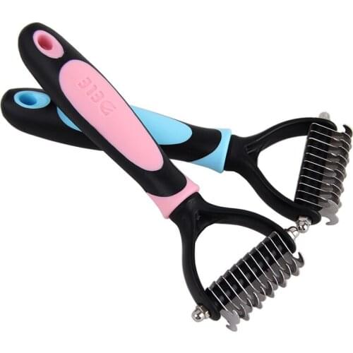 Pet Hair Knoting Rake Comb Dog Cat Hair Grooming Comb Trimmer Pet Fur Undercoat Shedding Remover Comb For Dog Puppy Cat Supply