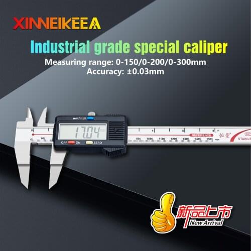 Digital Caliper 0-150mm 0-200mm 0-300mm Stainless Steel Sheet Digital Caliper Measuring Tool Caliper Industrial Calipers