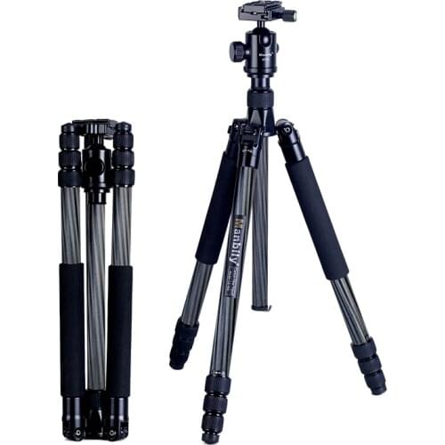 Manbily CZ- 308 tripod Carbon fiber large diameter SLR camera professional travel micro single photography bracket monopod