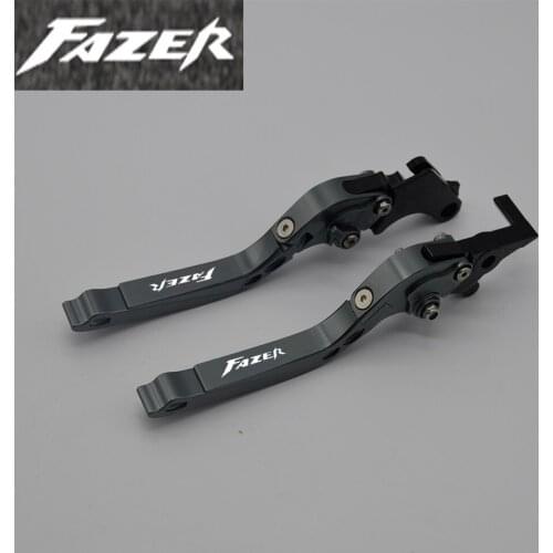 Yang hua CNC Folding&Extending Brake Clutch Levers For Yamaha FZ1 FAZER 2001 2002 2003 2004 2005 Logo(Fazer )