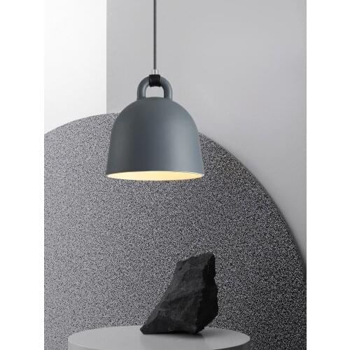 Led Nordic Restaurant Chandelier Modern Minimalist Bar Counter Bedroom Bedside Lamp Creative Horn Resin Bell Clothing Store Gray