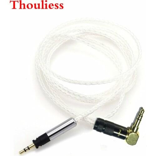 Thouliess DIY HIFI 7N OCC Silver Plated Earphone Headphone Upgraded Cable for Momentum Y40 Y50 Headphone Upgrade Cable