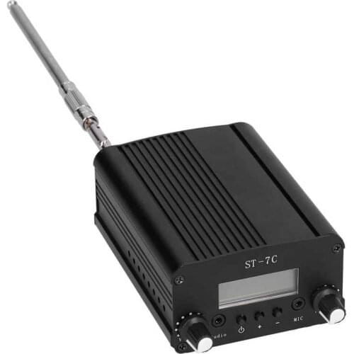 Broadcast Transmitter Self-Set FM Radio Stereo Station with LCD Screen US Plug 100-240V 1/7W