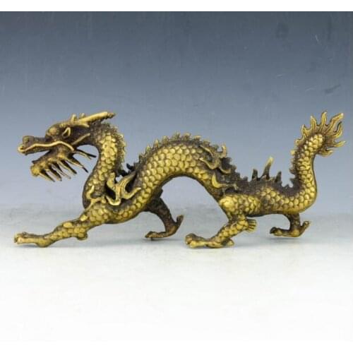 YM 1024 Pure copper dragon ornament Zodiac dragon ornament handicraft display
