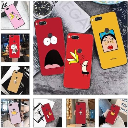 Memes Cartoon Finger Funny Banana Phone Case For Xiaomi Mi Redmi Note 8T 9T 9S 9A 10 7 8 9 Lite pro