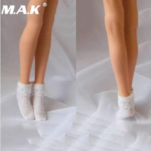 1/6 Scale White Cute Socks for 12 Inches Figures and Bodies Dolls Accessories One Pair