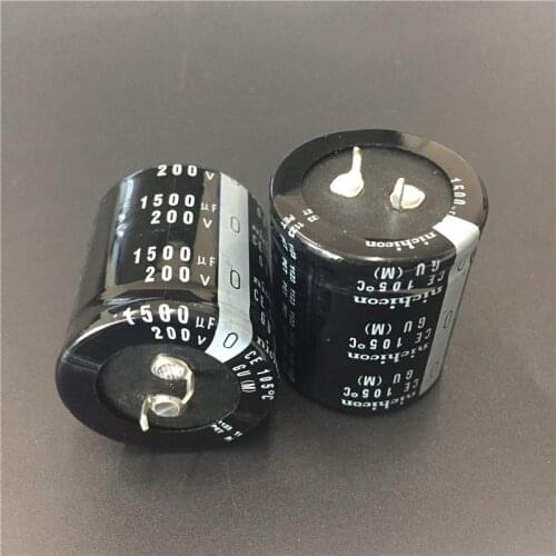 10pcs 1500uF 200V NICHICON GU Series 35x40mm High Quality 200V1500uF Snap-in PSU Aluminum Electrolytic Capacitor