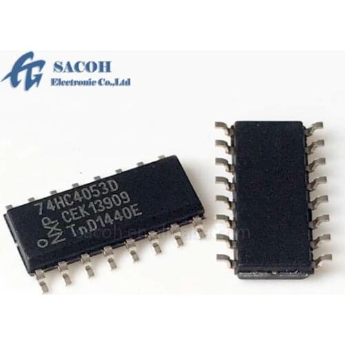 10PCS/lot New 74HC4053D 74HC4053DR 74HC4053DT or 74HC4053DB or HCF4053N 74HC4053PW 74HC4053QB 74HC4053M HEF4053BT SOP-16 Analo