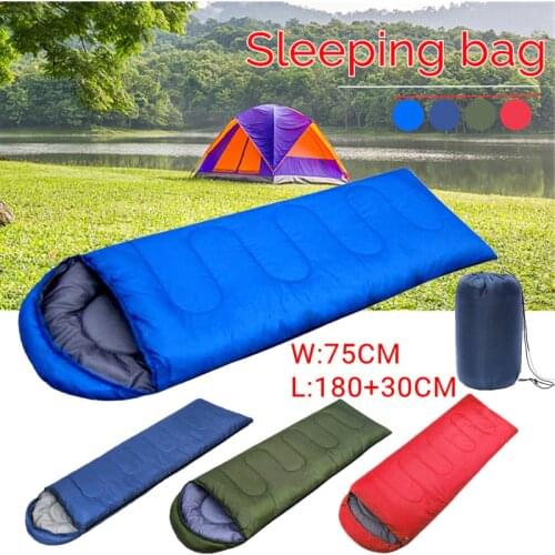 210cmx75cm Multifuntional Envelope Sleeping Bag Warm Hooded Summer Sleeping Bags Outdoor Camping Adult Travel Lazy Sleep Bag