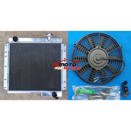 3 Row All Aluminum Radiator + Fan For Toyota Land cruiser FJ40 FJ45 landcruiser MT manual