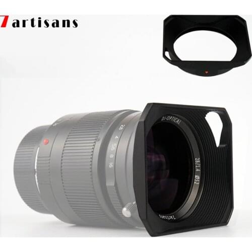 7 artisans rectangular metal hood Sunshade Lens Hood Cover for 7artisans 28mm F1.4 Leica lens