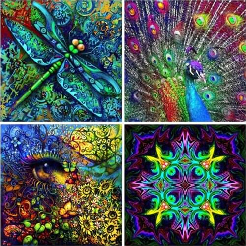 DIY Full Drill Diamond Painting Cross Stitch Dragonfly Art 5D Diamond Mosaic Embroidery Kits Crafts Gift Home Decoration