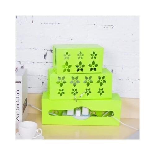 BF050 Hot Cablebox Flowers blossoming power cord socket wire box Cable wire storage box 3 colors free shipping